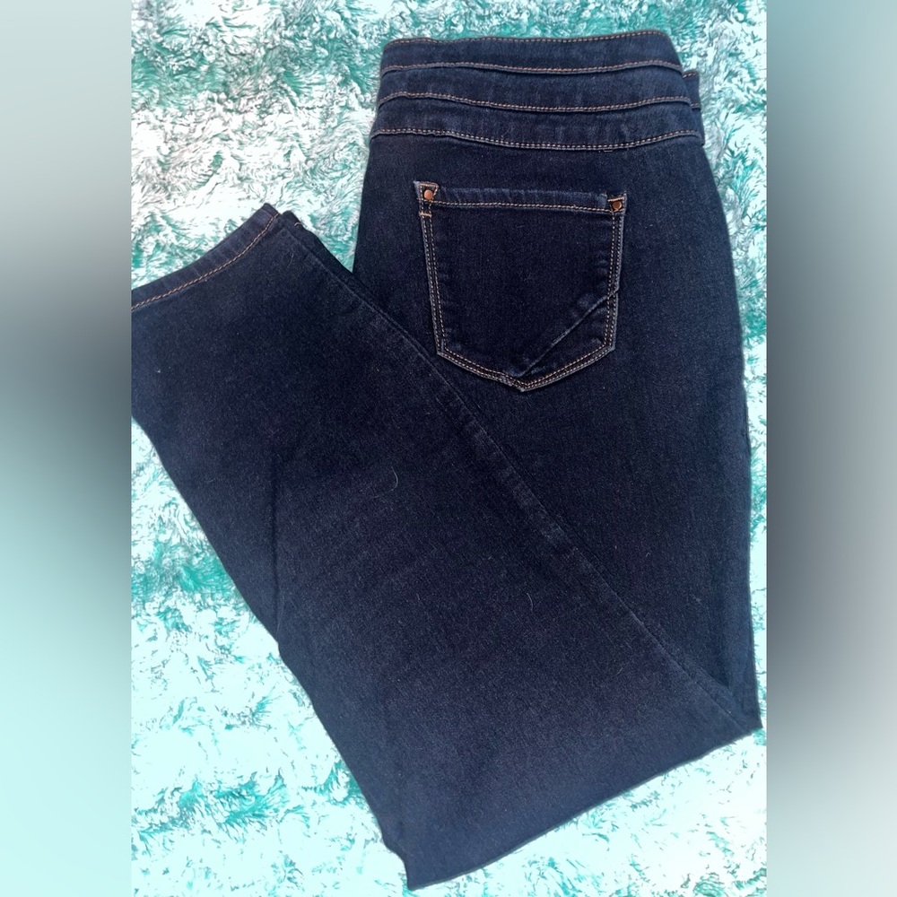 d. jeans High Rise Blue Jeans with Contrast Stitching